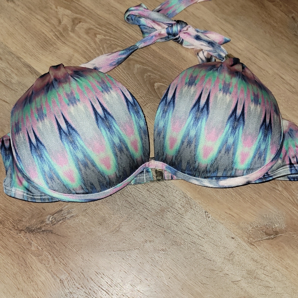 Colorful Halter Bikini Top